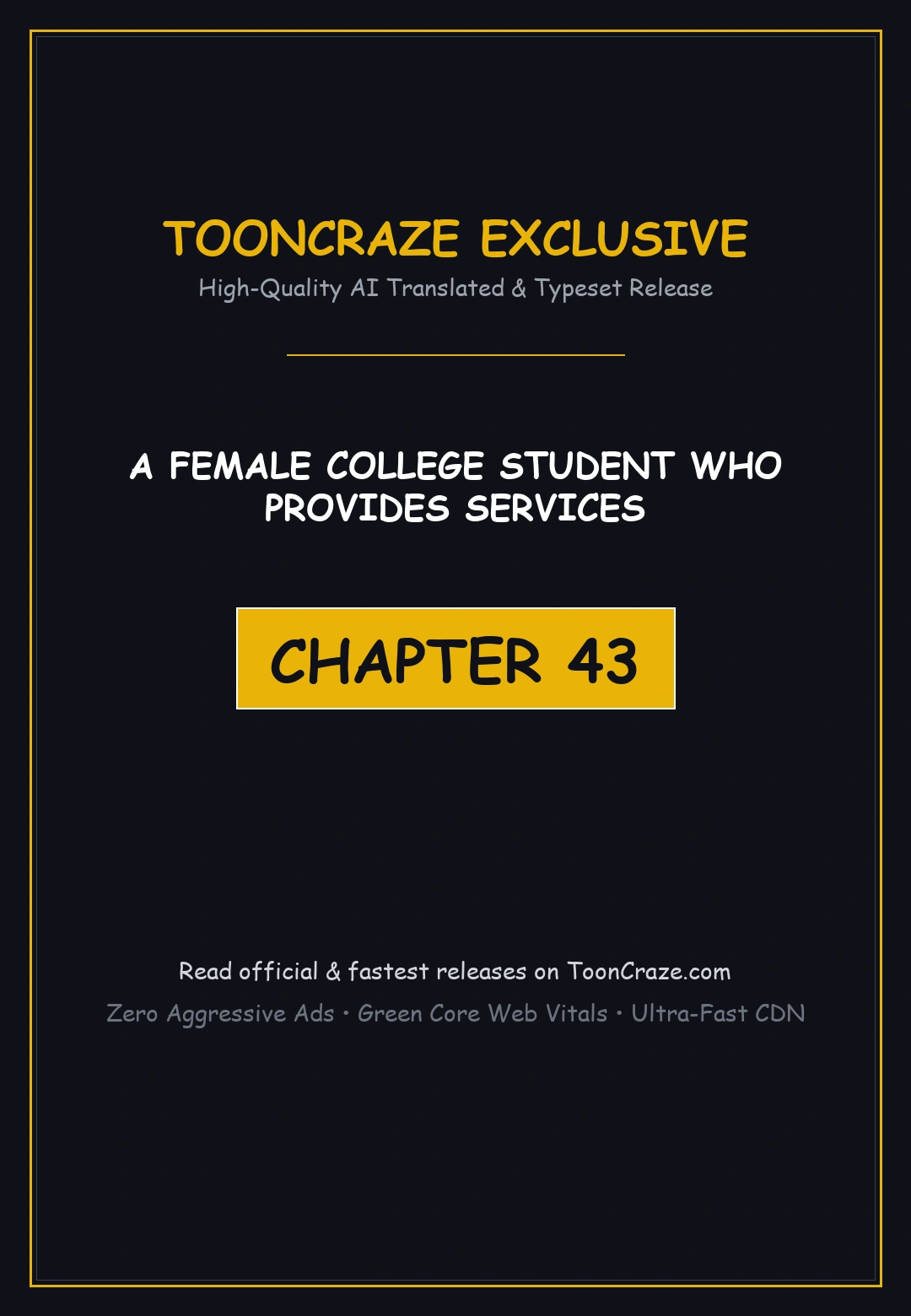 A Female College Student Who Provides Services Episode 43 - Page 1