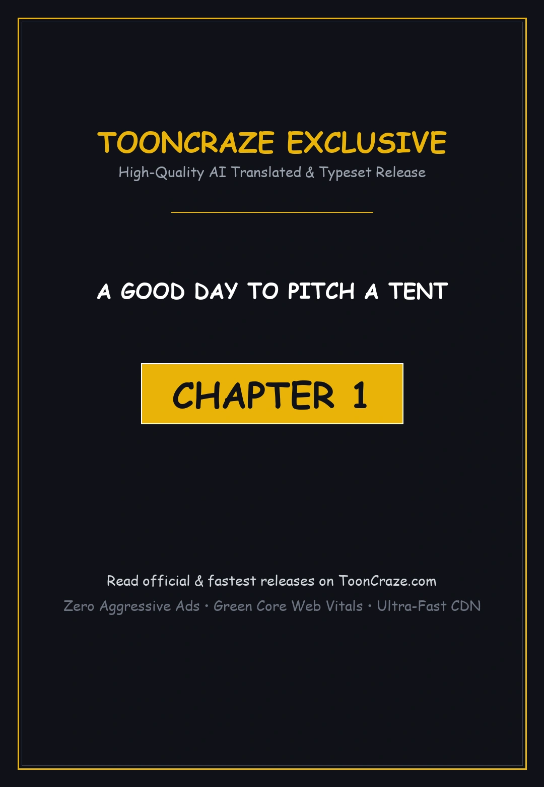 A Good Day To Pitch A Tent Episode 1 - Page 1