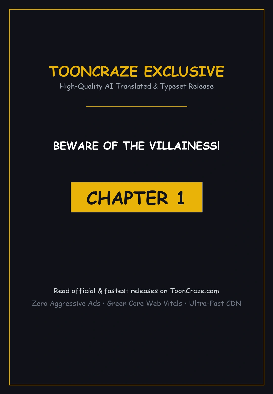 Beware of the Villainess! Episode 1 - Page 1