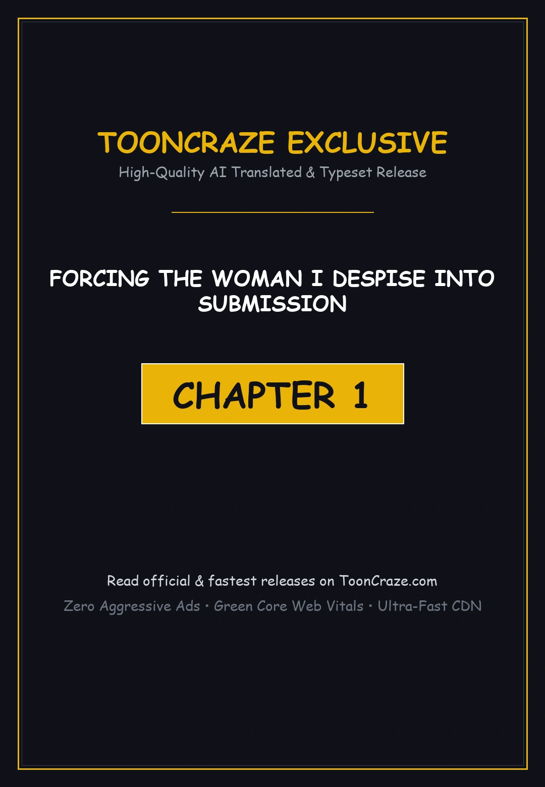 Forcing the Woman I Despise Into Submission Episode 1 - Page 1
