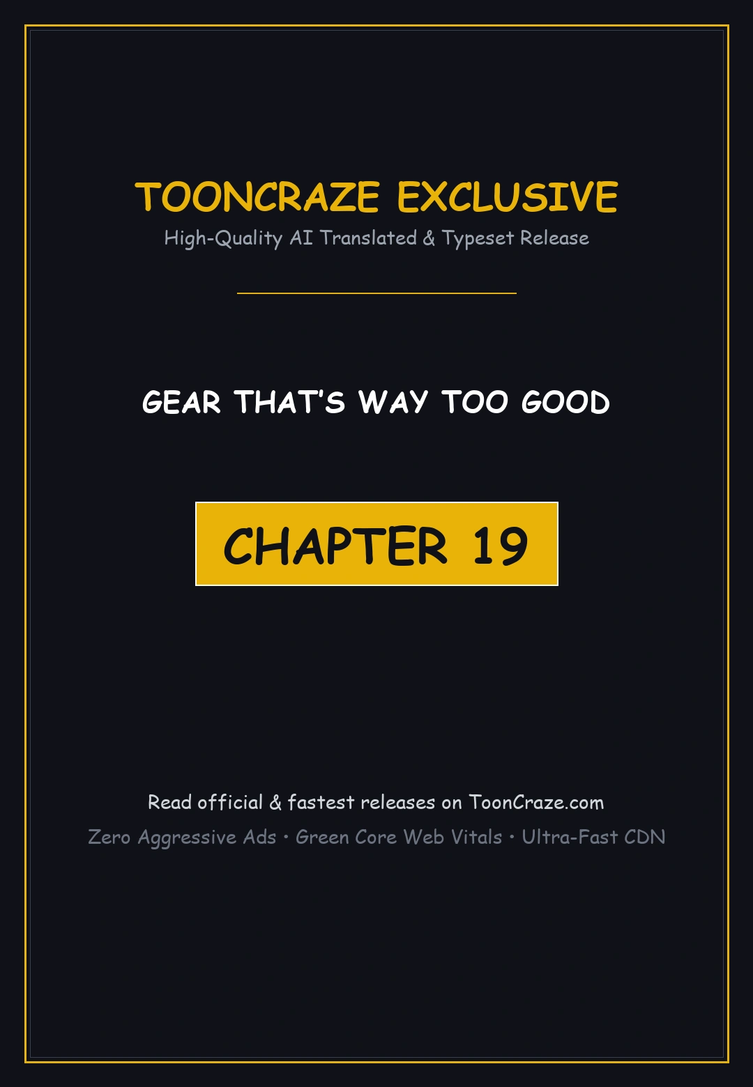 Gear that’s Way Too Good Episode 19 - Page 1