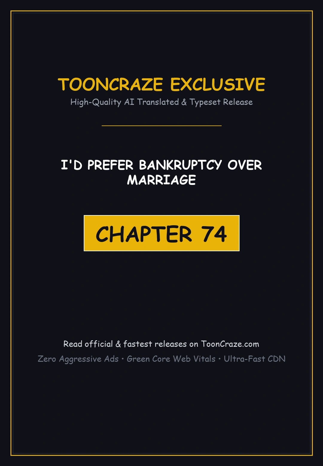 I'd Prefer Bankruptcy Over Marriage Episode 74 - Page 1