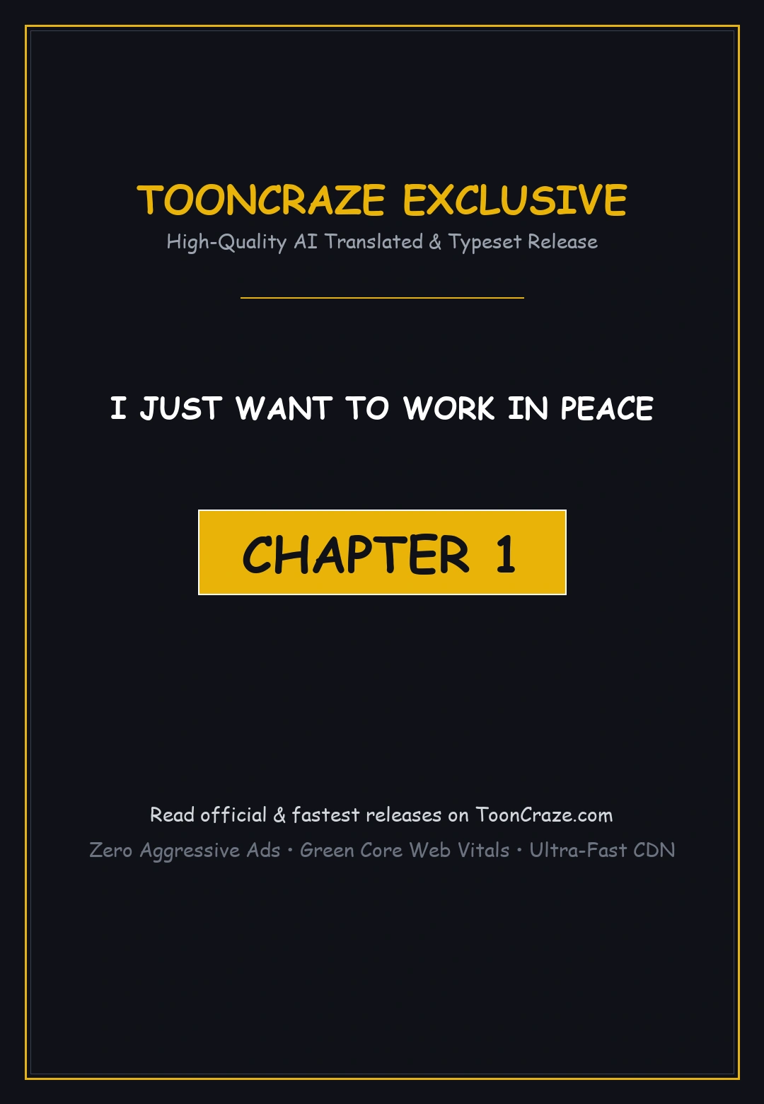 I Just Want to Work in Peace Episode 1 - Page 1