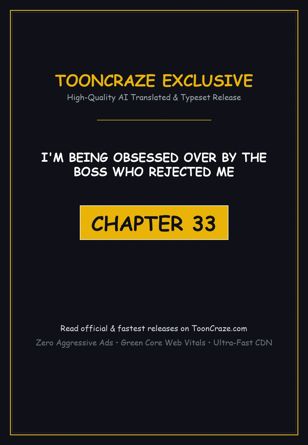 I'm Being Obsessed Over by the Boss Who Rejected Me Episode 33 - Page 1