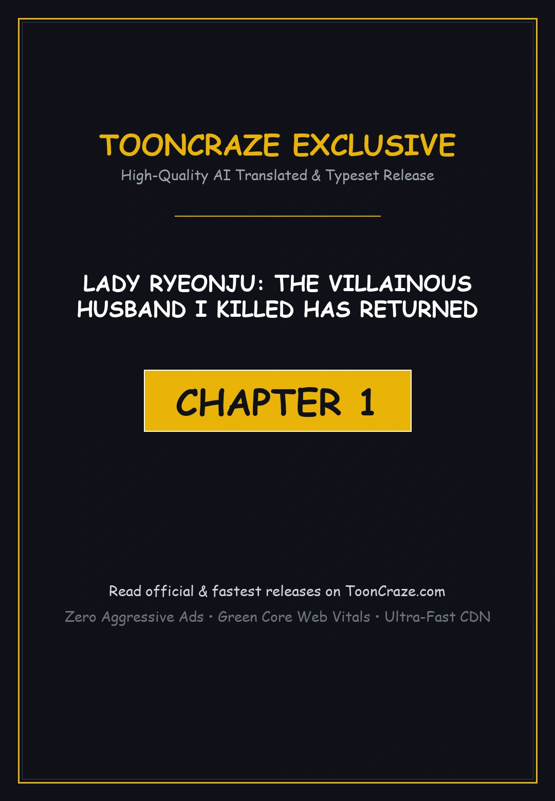 Lady Ryeonju: The Villainous Husband I Killed Has Returned Episode 1 - Page 1