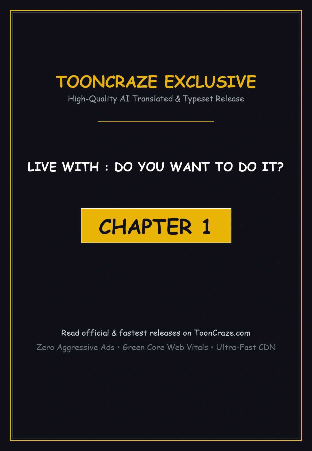 Live With : Do You Want To Do It? Episode 1 - Page 1
