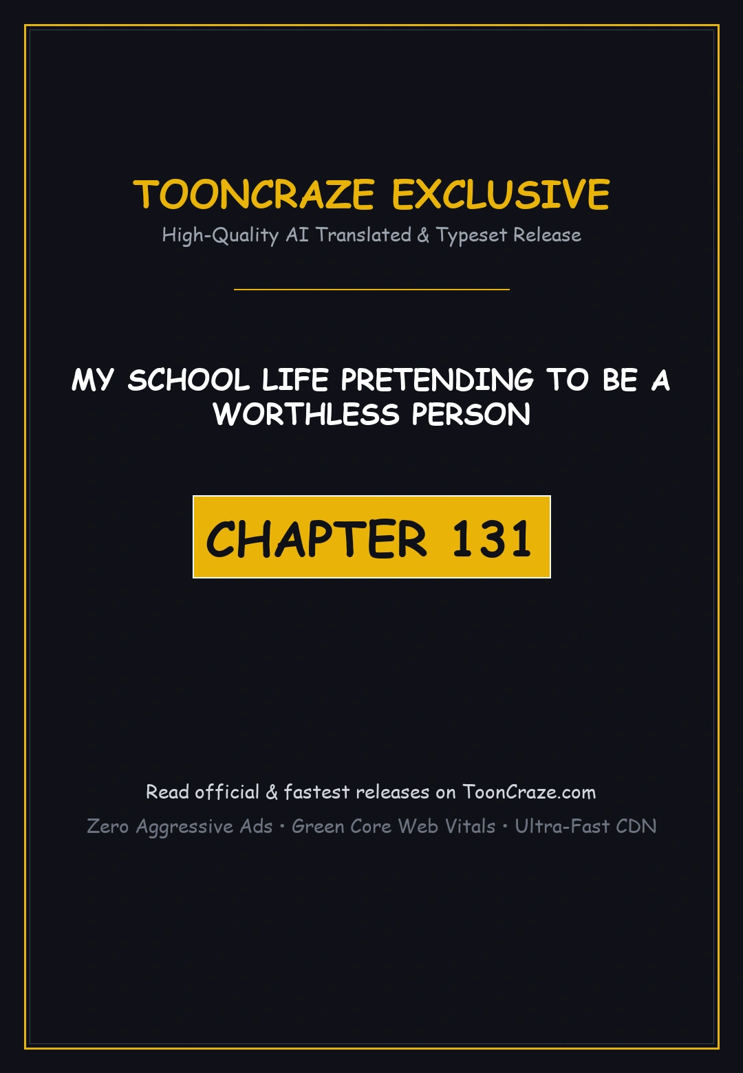My School Life Pretending To Be a Worthless Person Episode 131 - Page 1