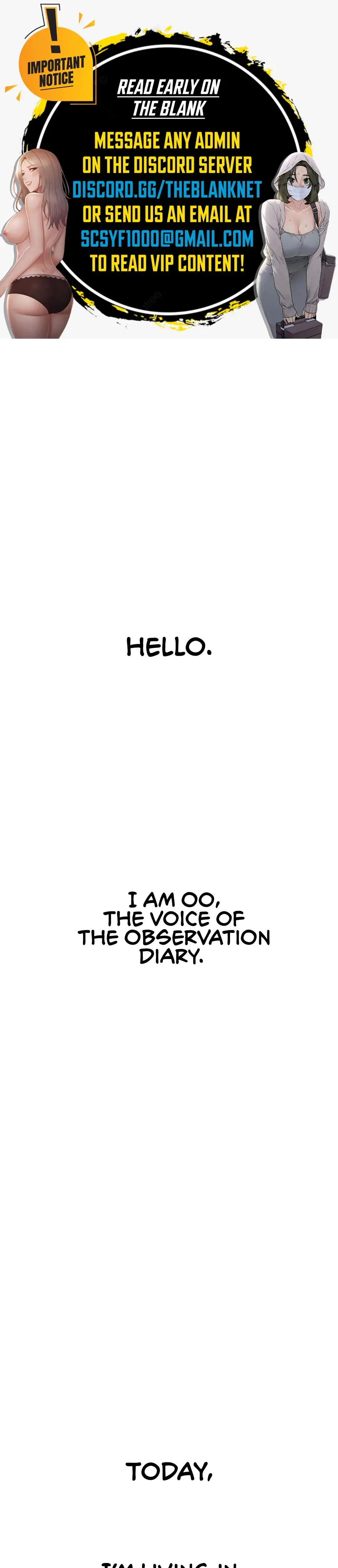 Observation Diary Episode 1 - Page 1