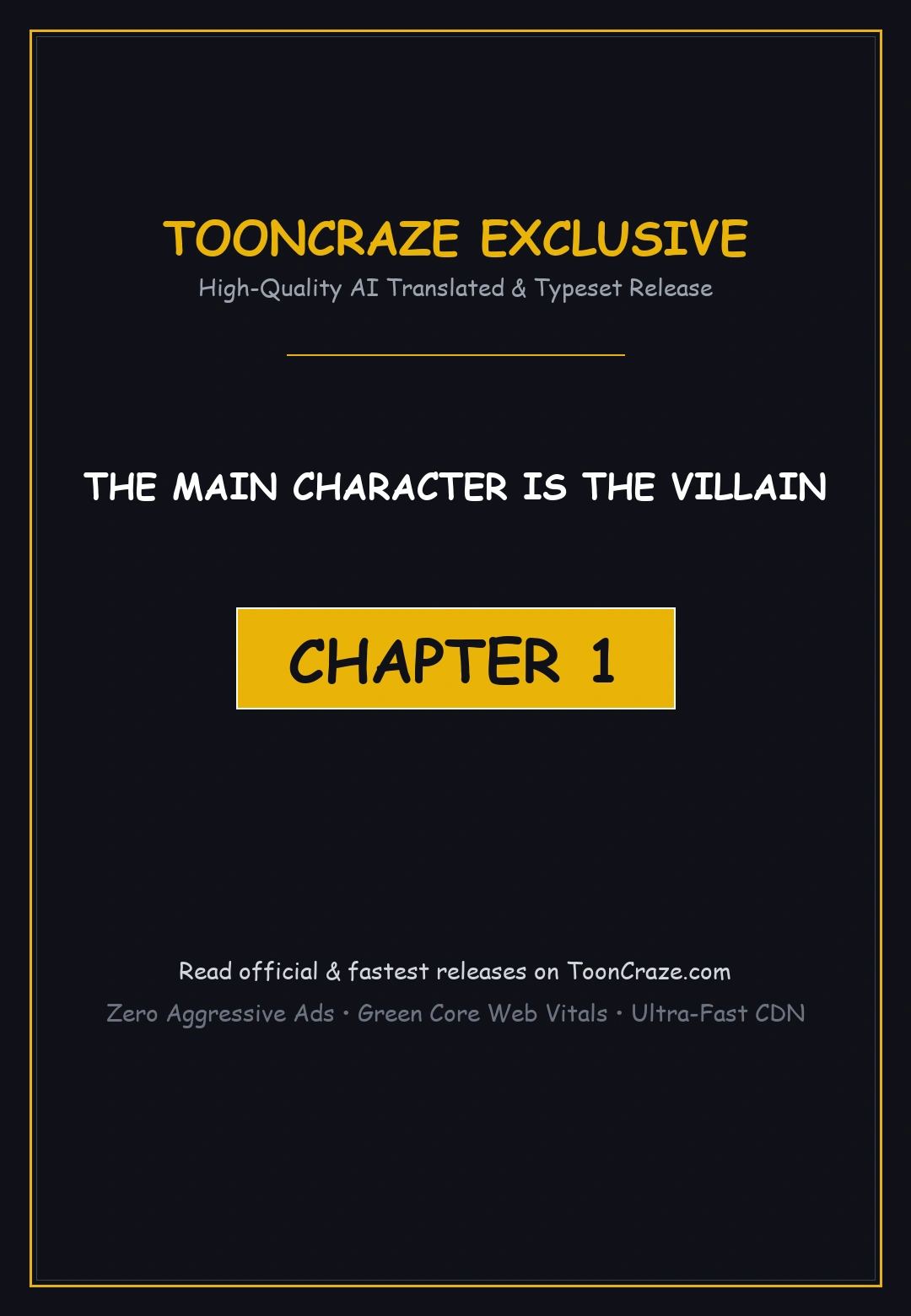 The Main Character is the Villain Episode 1 - Page 1