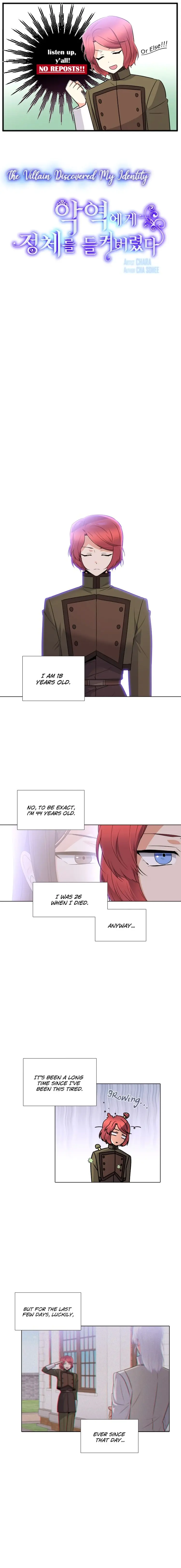 The Villain Discovered My Identity Episode 7 - Page 1