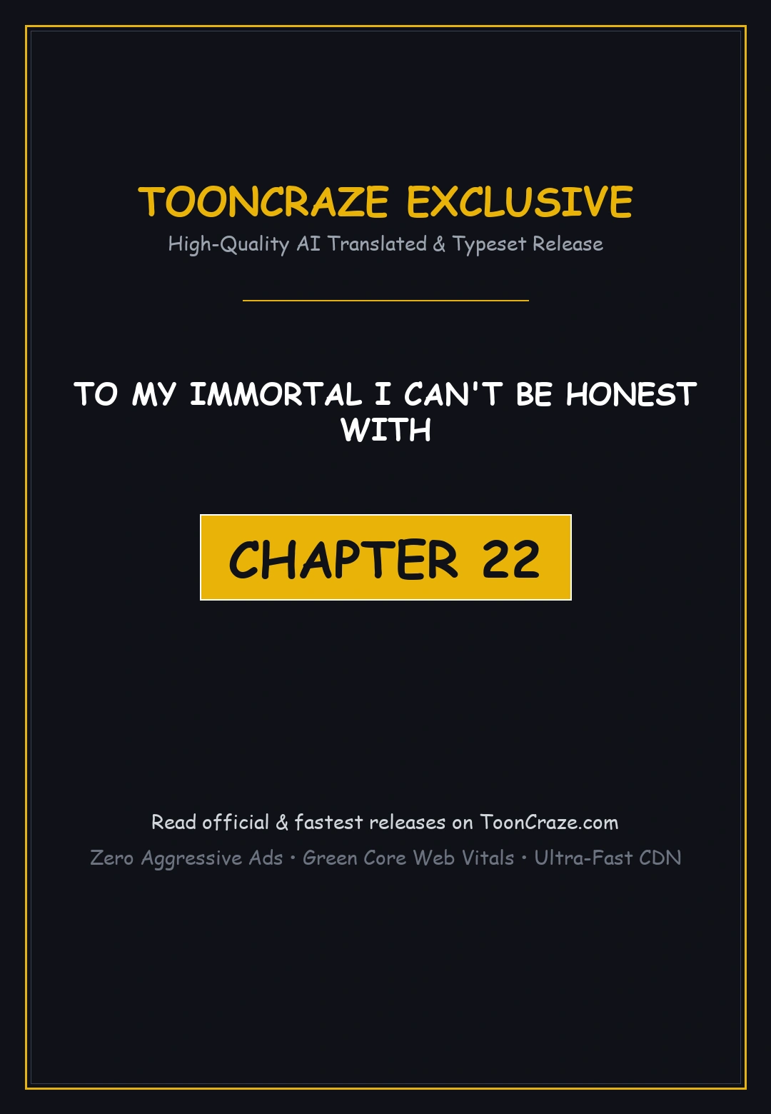To My Immortal I Can't Be Honest With Episode 22 - Page 1