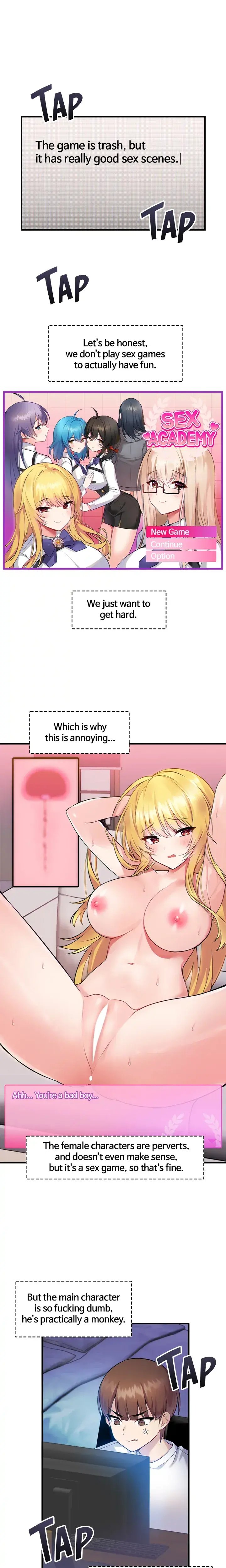 Trapped in a Hentai Game Academy Episode 1 - Page 1