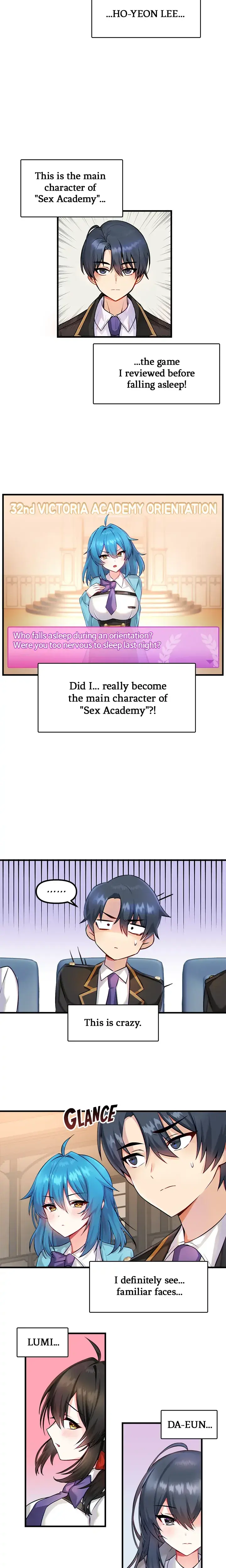 Trapped in a Hentai Game Academy Episode 1 - Page 9