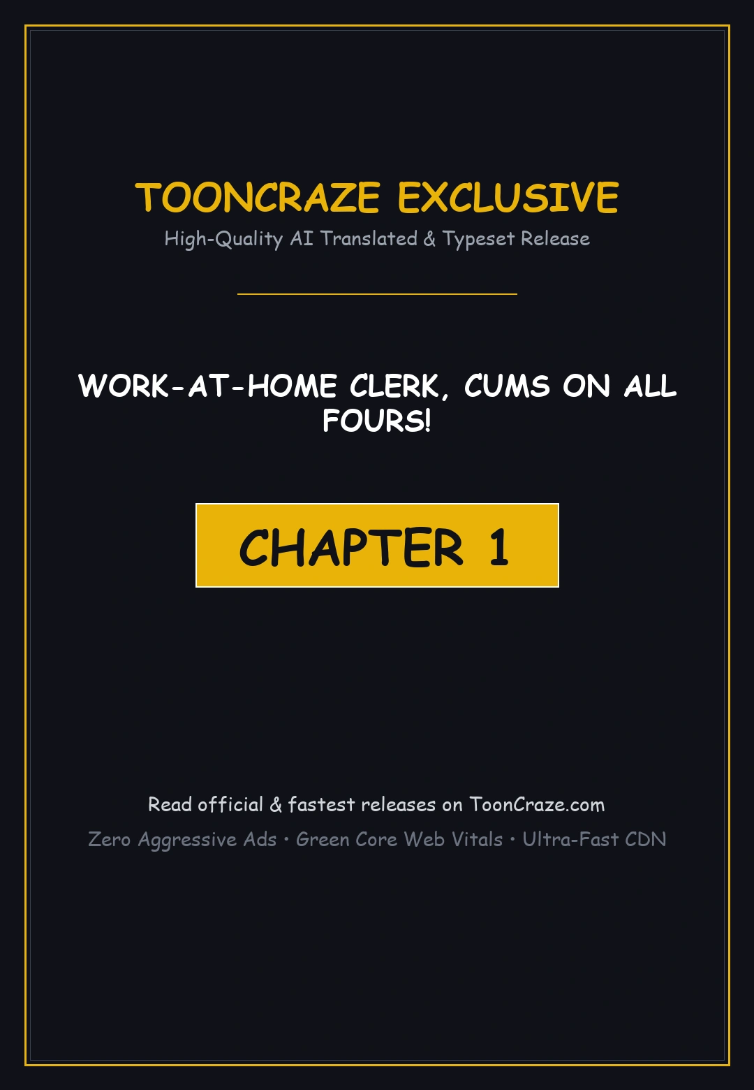 Work-at-Home Clerk, Cums on All Fours! Episode 1 - Page 1